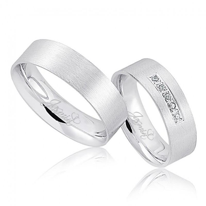 Beyaz Altın Alyans 3606-2 Beyaz Altın Alyans 3606-2