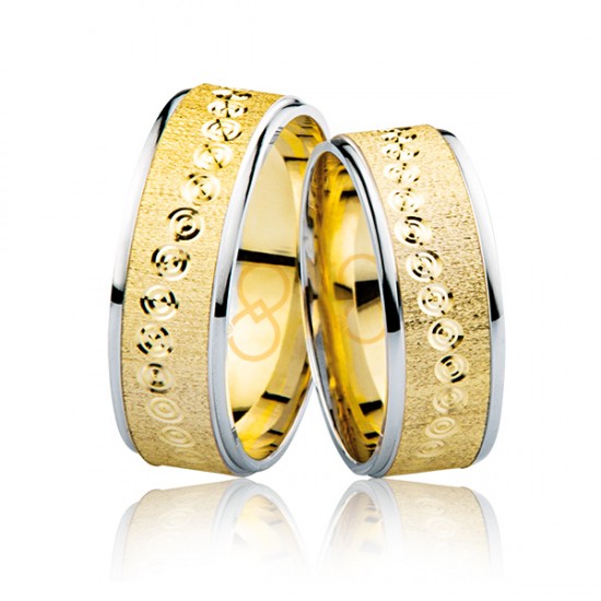 Sarı Beyaz Altın Alyans 3702-2