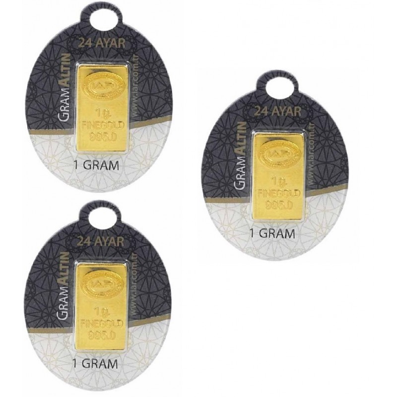 3 gr 24 Ayar İAR Külçe Altın