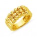 Üç Sıra Dorika Toplu 14 Ayar Yüzük YZK462