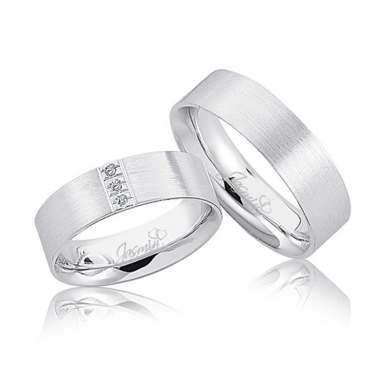 Beyaz Altın Alyans 4004-2