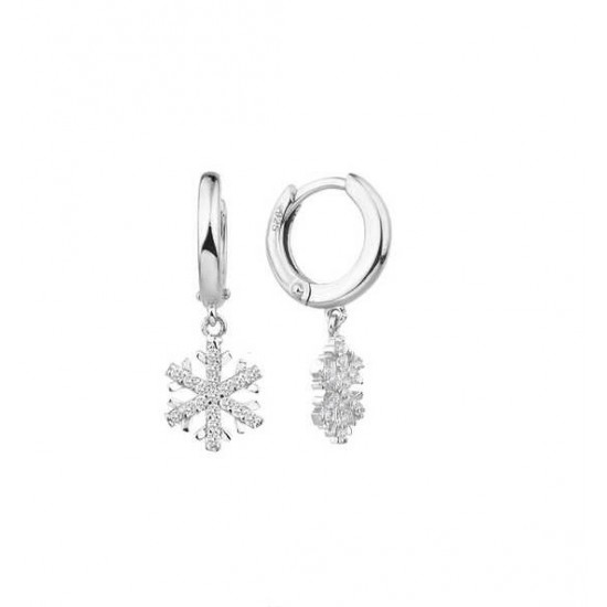 Sallantı Kar Tanesi Gümüş Küpe GMS2115