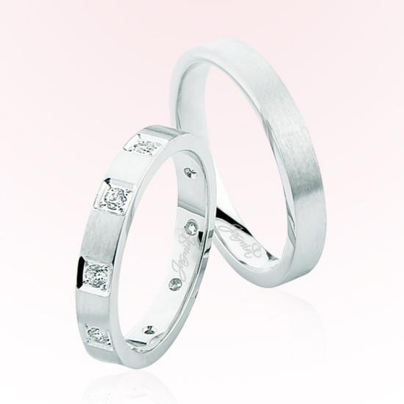 Beyaz Altın Alyans 4601 Beyaz Altın Alyans 4601