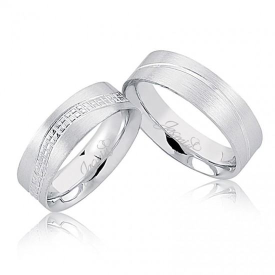 Beyaz Altın Alyans 4603-2