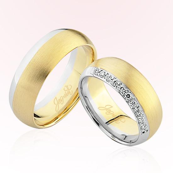 Sarı Beyaz Bombeli Altın Alyans 4603 Sarı Beyaz Bombeli Altın Alyans 4603