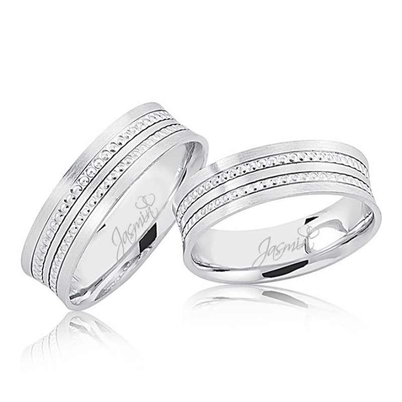 Beyaz Altın Alyans 4605-2 Beyaz Altın Alyans 4605-2