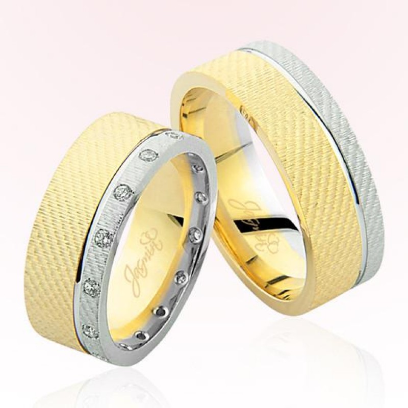 Sarı Beyaz Altın Alyans 4706