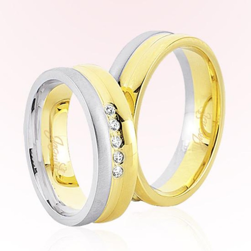 Sarı Beyaz Altın Alyans 4807