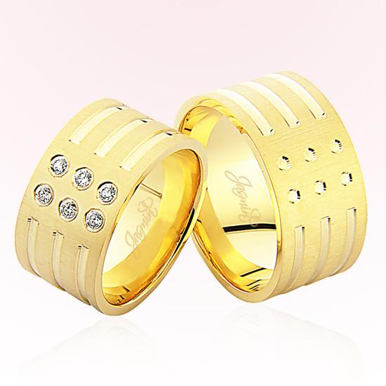 Sarı Şeritli Altın Alyans-4902 Sarı Şeritli Altın Alyans-4902