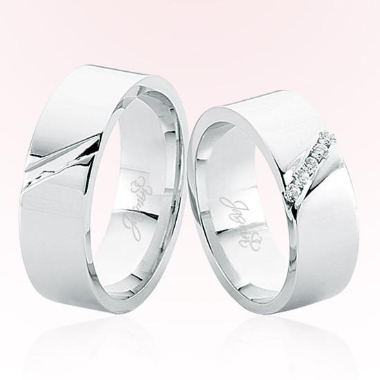 Beyaz Bombeli Altın Alyans 4906