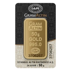 50 gr 24 Ayar İAR Gram Külçe Altın