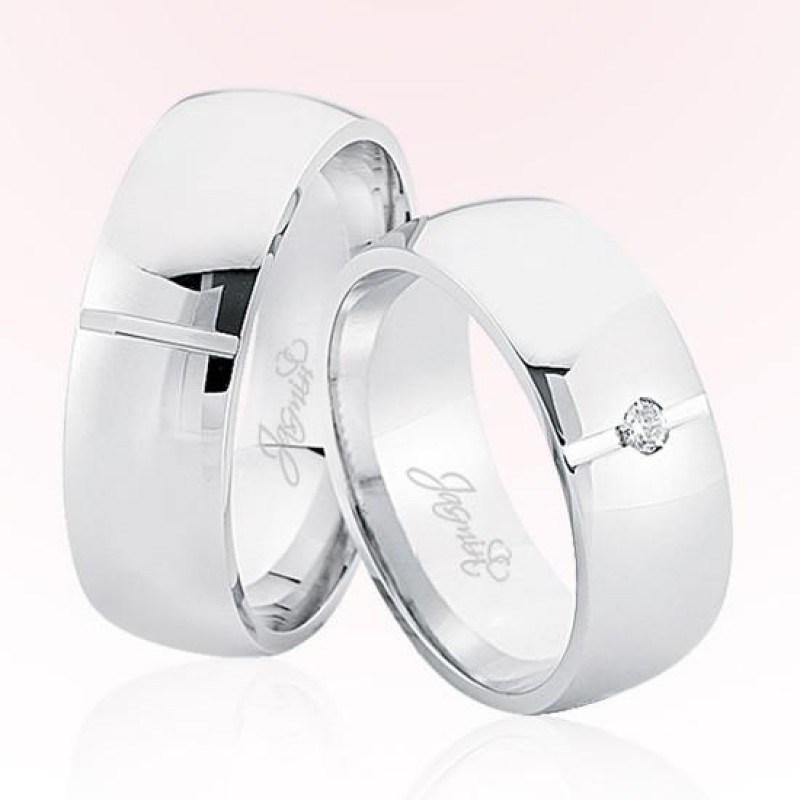 Beyaz Bombeli Altın Alyans 5101 Beyaz Bombeli Altın Alyans 5101