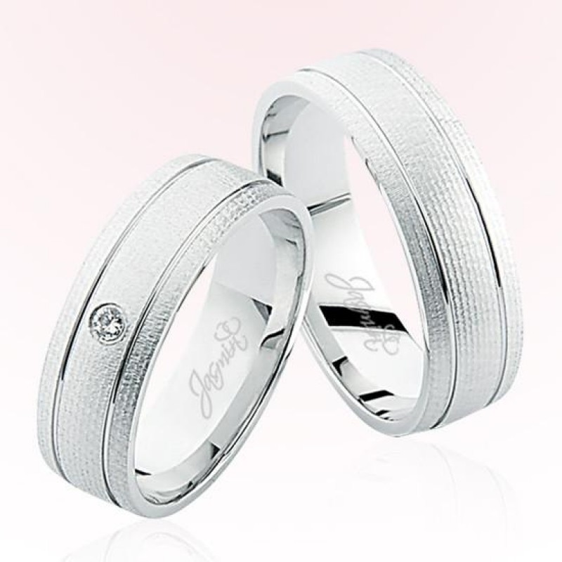 Beyaz Altın Alyans 5203 Beyaz Altın Alyans 5203