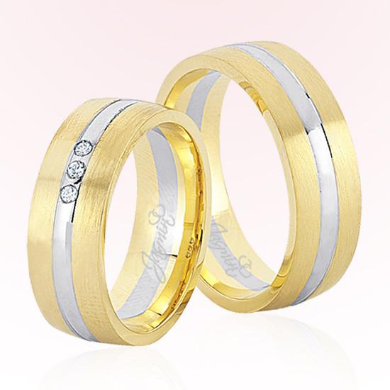 Sarı Beyaz Bombeli Altın Alyans 5308 Sarı Beyaz Bombeli Altın Alyans 5308