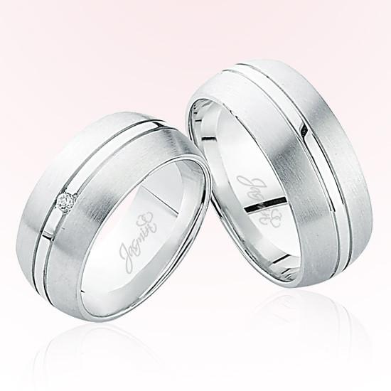 Beyaz Bombeli Altın Alyans 5309