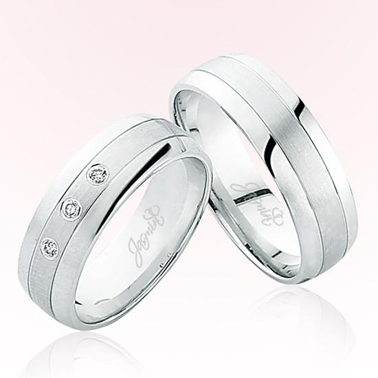 Beyaz Şeritli Altın Alyans 5509