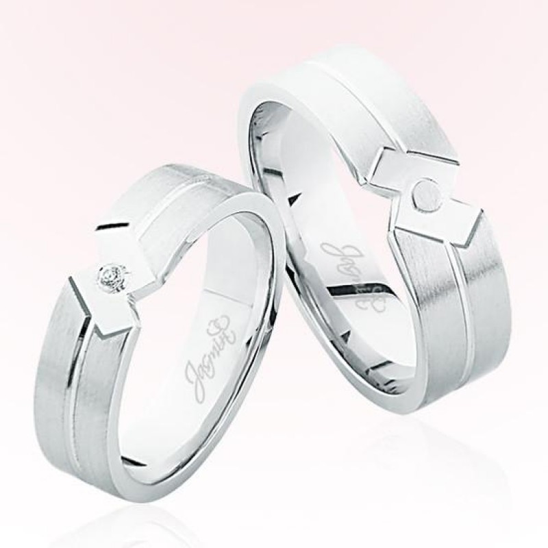 Beyaz Altın Alyans 5609 Beyaz Altın Alyans 5609