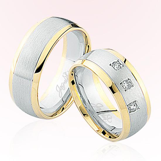 Sarı Beyaz Bombeli Altın Alyans 5610 Sarı Beyaz Bombeli Altın Alyans 5610