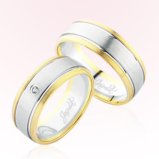 Sarı Beyaz Bombeli Altın Alyans 5704 Sarı Beyaz Bombeli Altın Alyans 5704