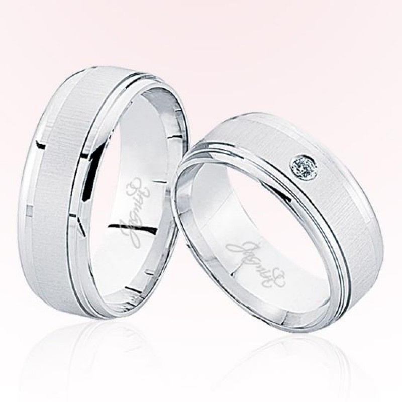 Beyaz Bombeli Altın Alyans 5705 Beyaz Bombeli Altın Alyans 5705