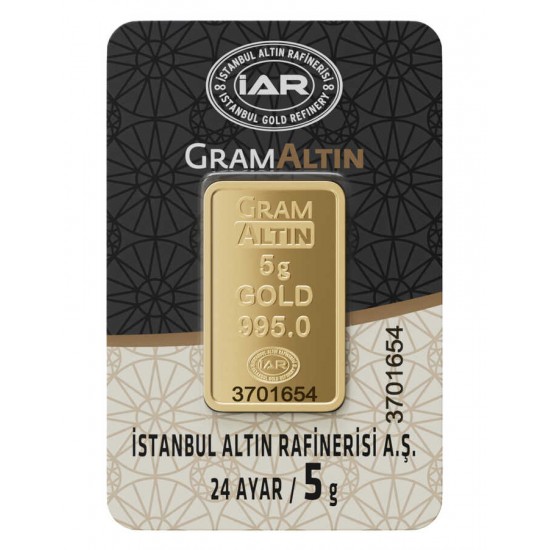 5 gr 24 Ayar İAR Gram Külçe Altın