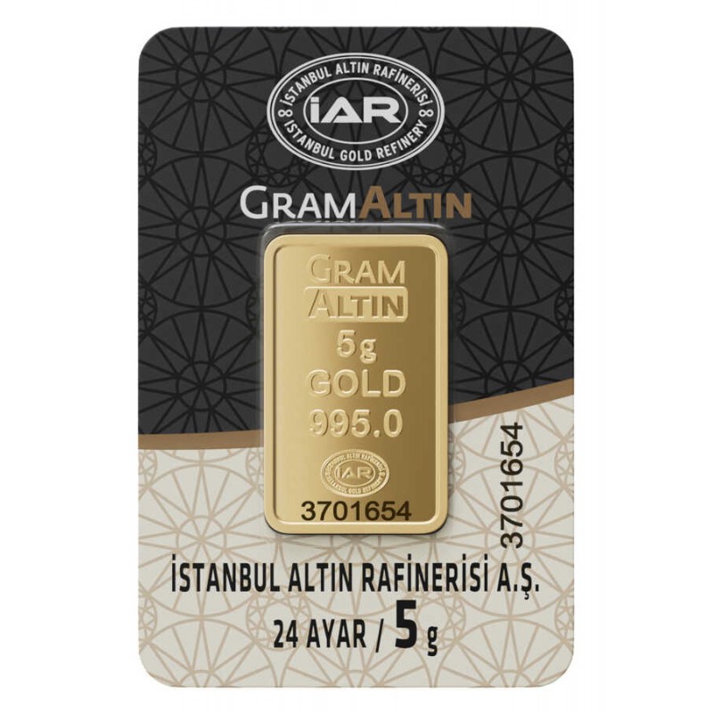 5 gr 24 Ayar İAR Gram Külçe Altın