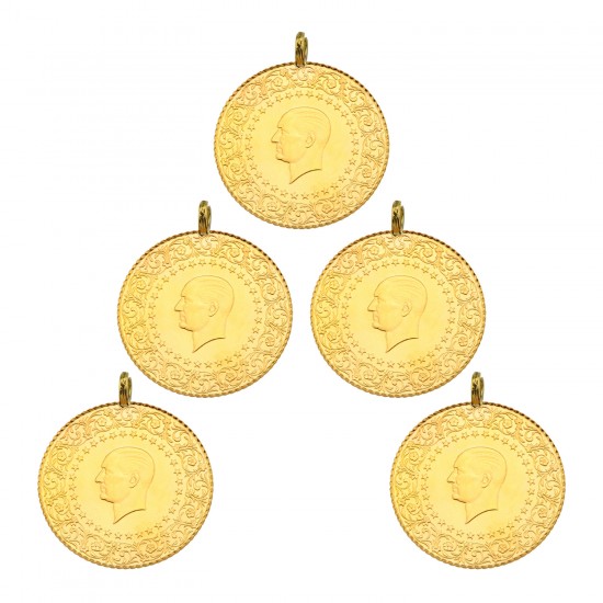 5 Yeni Tarihli Ziynet Yarım Altın 5 Yeni Tarihli Ziynet Yarım Altın