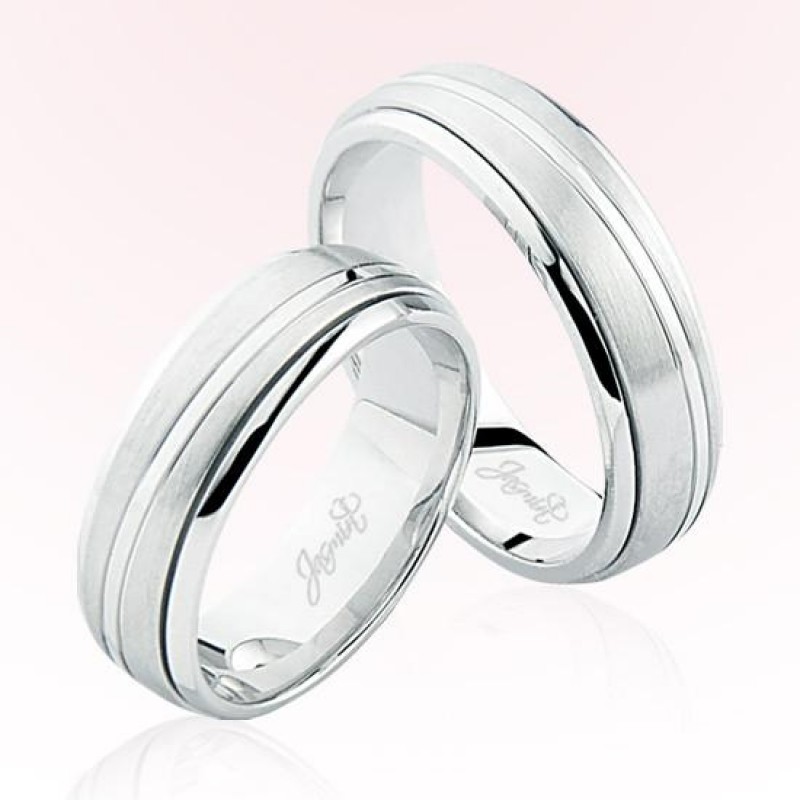 Beyaz Altın Alyans 6004 Beyaz Altın Alyans 6004