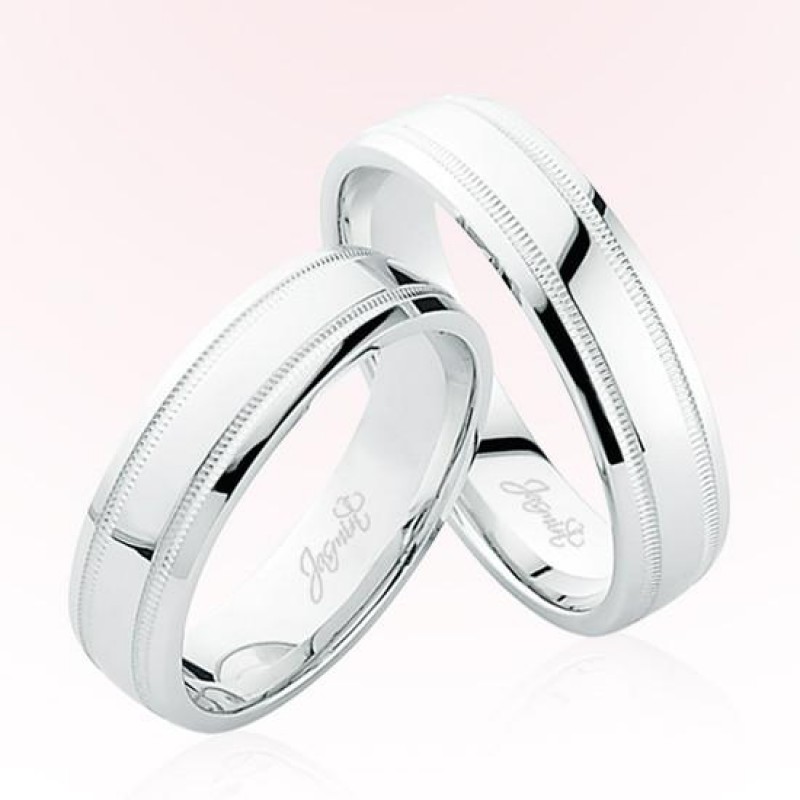 Beyaz Altın Alyans 6105 Beyaz Altın Alyans 6105