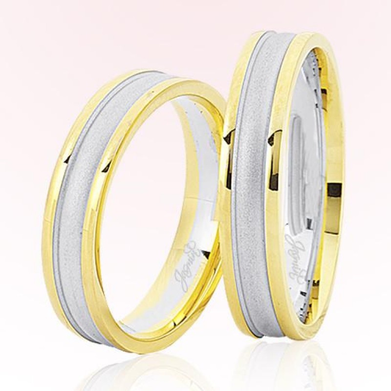 Sarı Beyaz Altın Alyans 6106