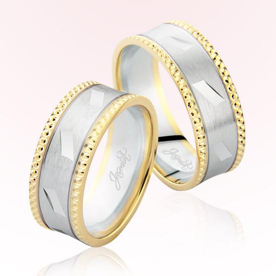 Sarı Beyaz Altın Alyans 6201 Sarı Beyaz Altın Alyans 6201