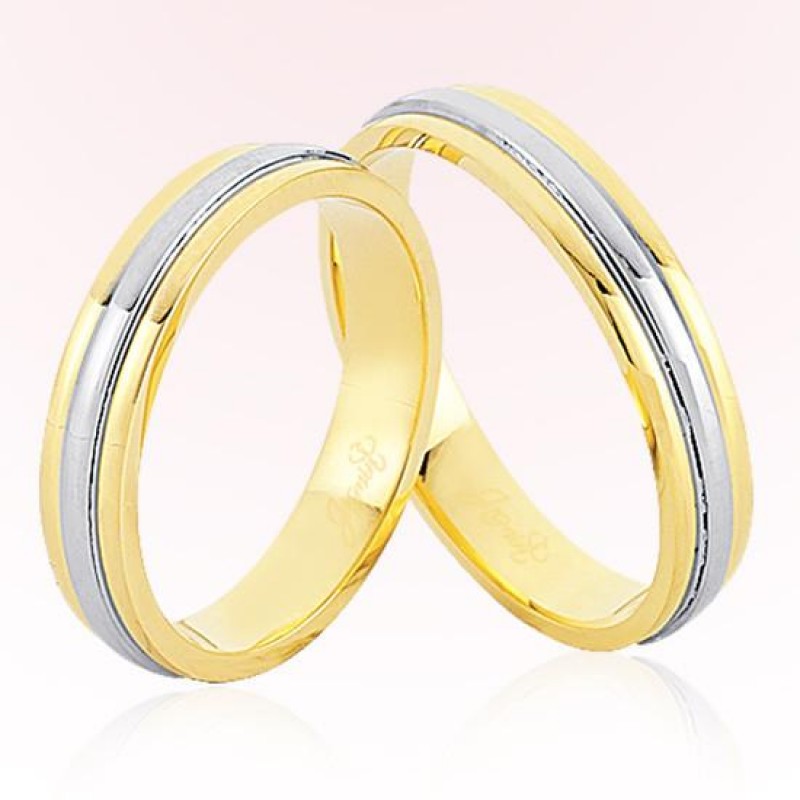 Sarı Beyaz Altın Alyans 6204