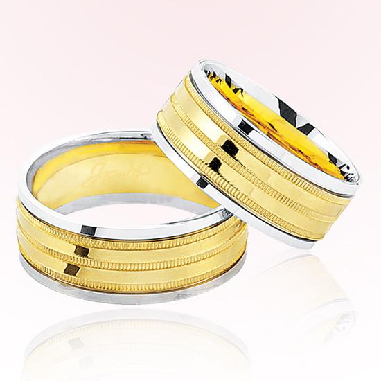 Sarı Beyaz Altın Alyans 6209 Sarı Beyaz Altın Alyans 6209