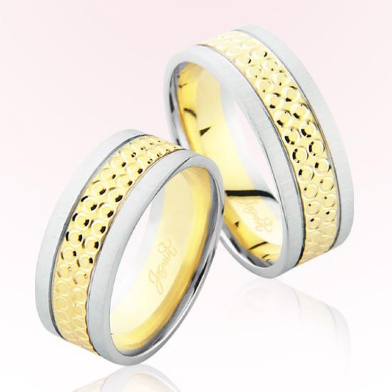 Sarı Beyaz Altın Alyans 6303