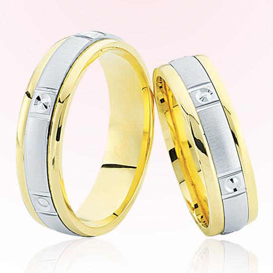 Sarı Beyaz Altın Alyans 6304