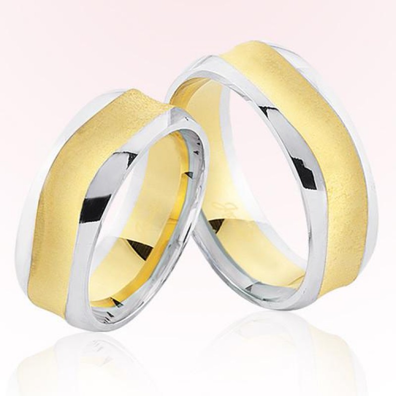 Sarı Beyaz Altın Alyans 6309