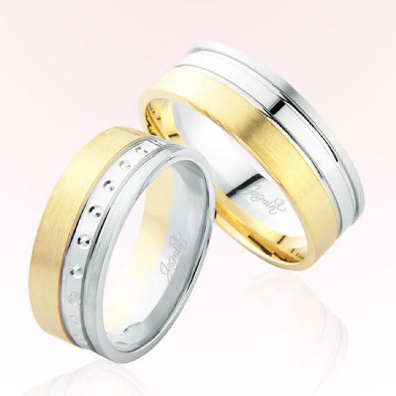 Sarı Beyaz Altın Alyans 6401