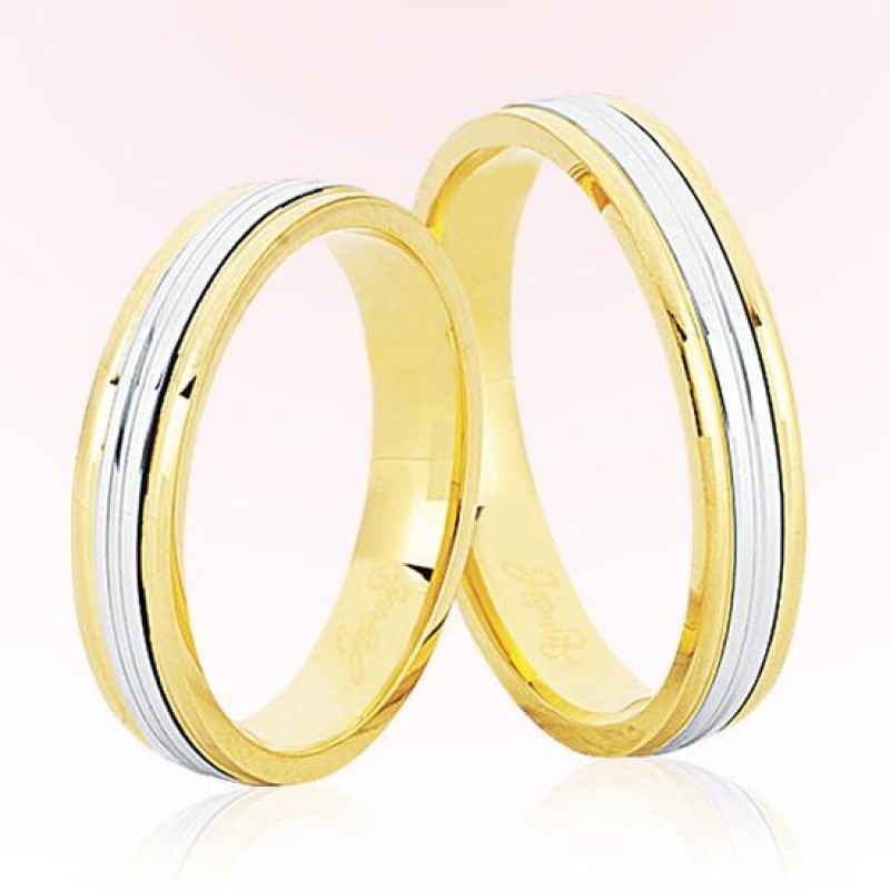 Sarı Beyaz Altın Alyans 6402