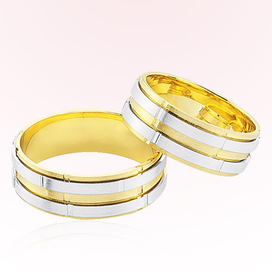 Sarı Beyaz Altın Alyans 6409