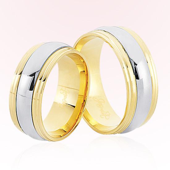 Sarı Beyaz Altın Alyans 6504