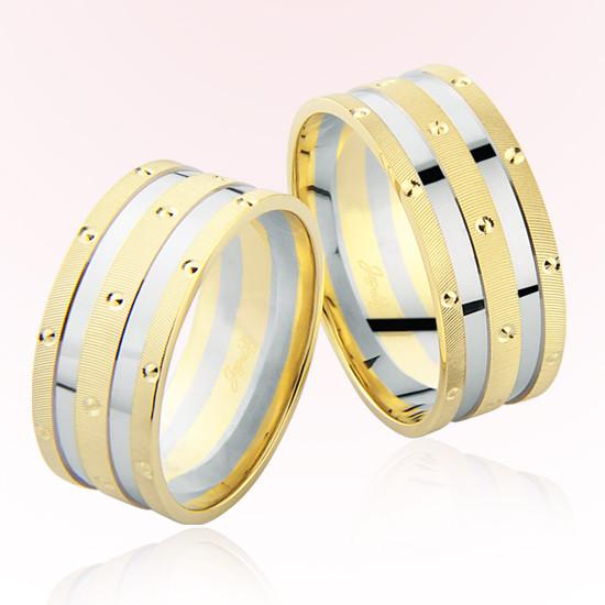 Sarı Beyaz Altın Alyans 6601