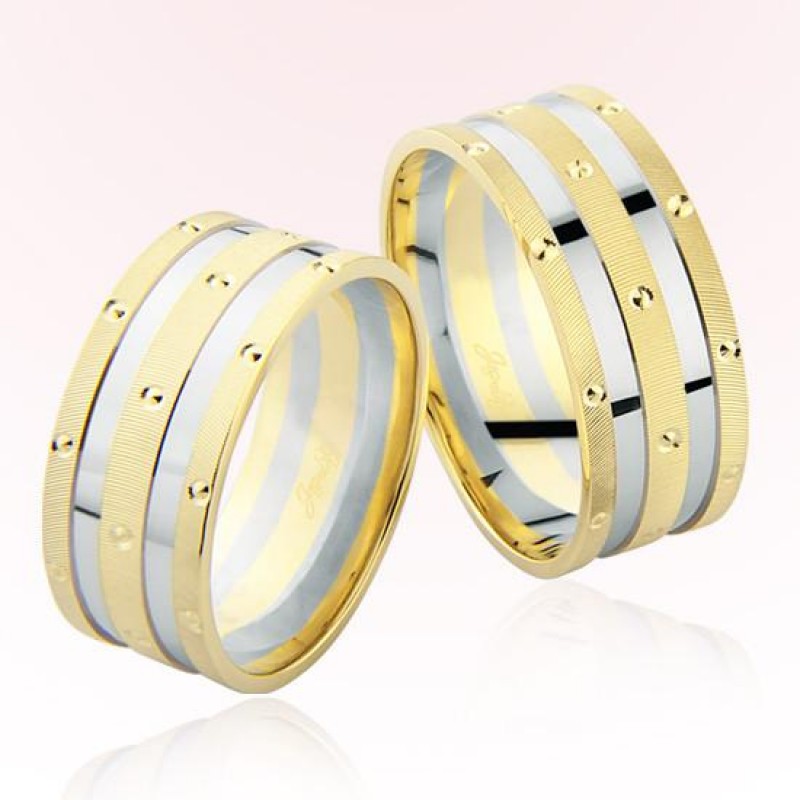 Sarı Beyaz Altın Alyans 6601