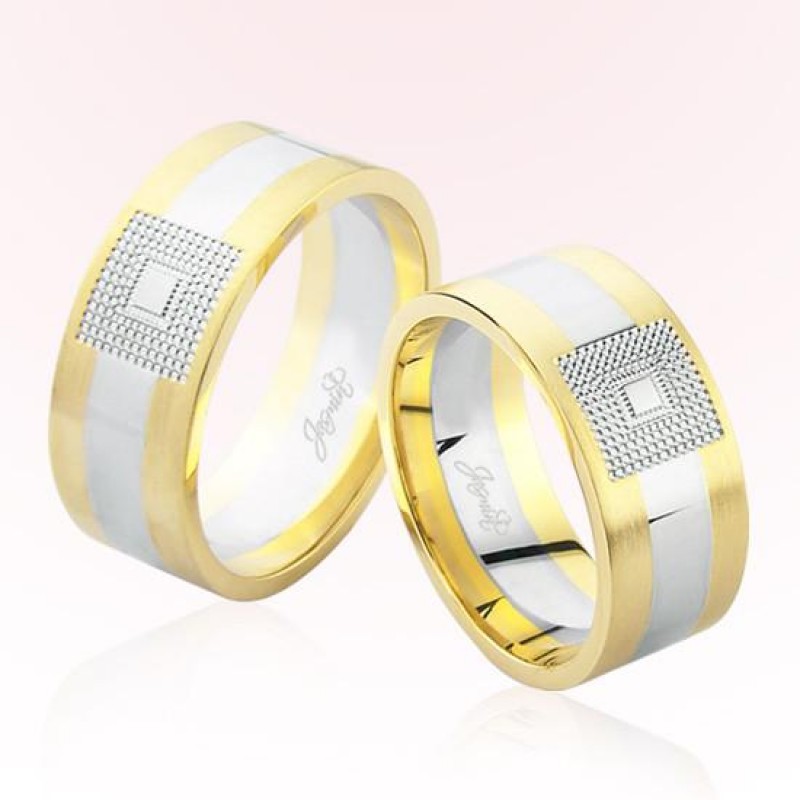 Sarı Beyaz Altın Alyans 6701