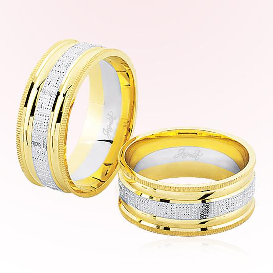 Sarı Beyaz Altın Alyans 6901