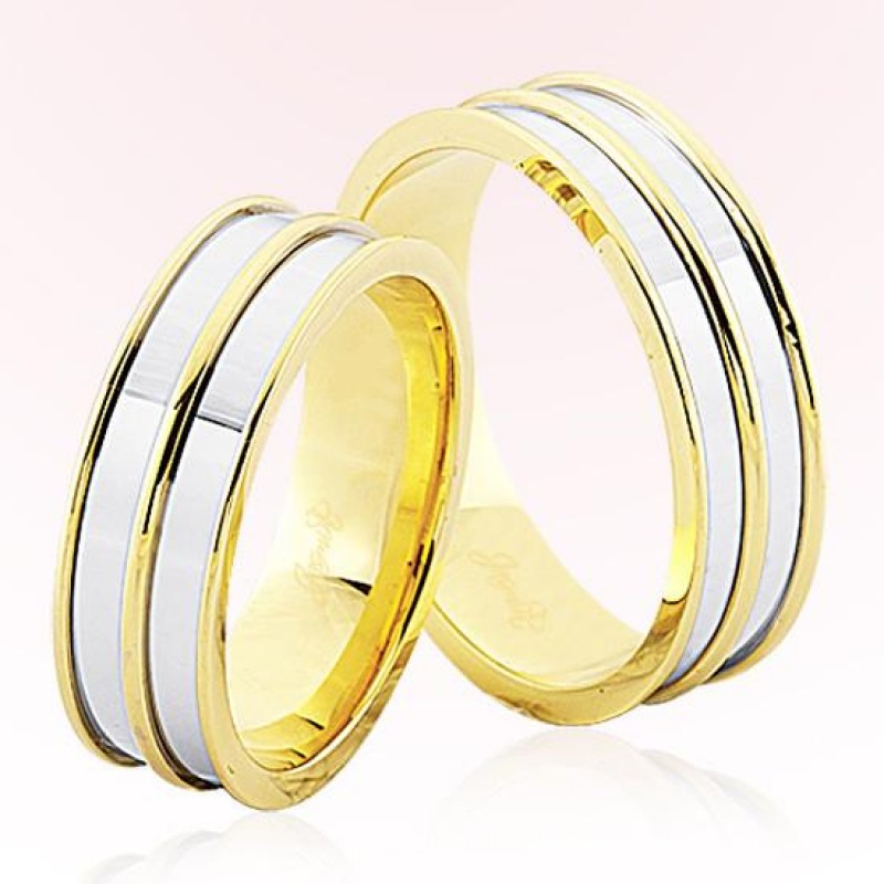 Sarı Beyaz Altın Alyans 6904