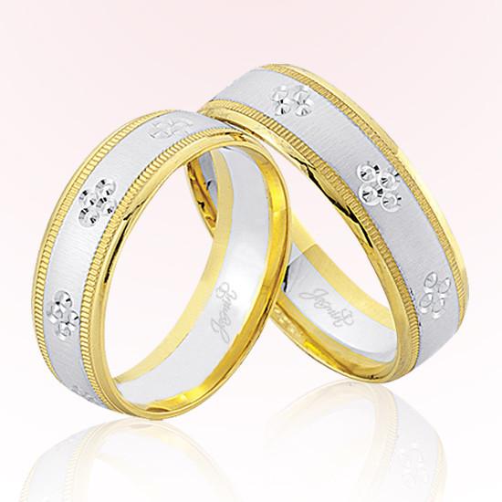 Sarı Beyaz Altın Alyans 6906