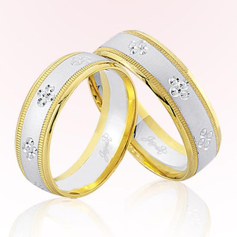 Sarı Beyaz Altın Alyans 6906