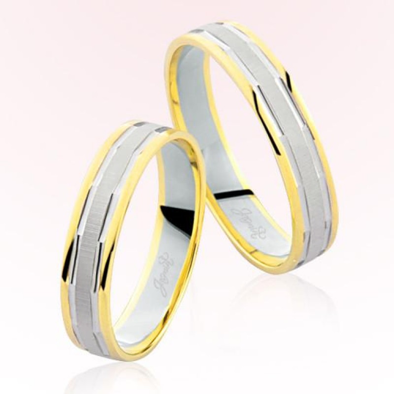 Sarı Beyaz Altın Alyans 6908