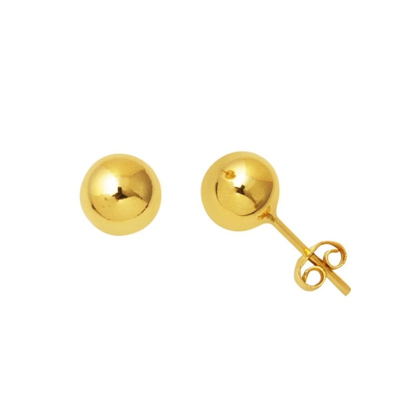 6 mm 14 Ayar Altın Top Küpe KP109 6 mm 14 Ayar Altın Top Küpe KP109