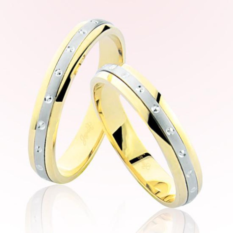 Sarı Beyaz Altın Alyans 7005